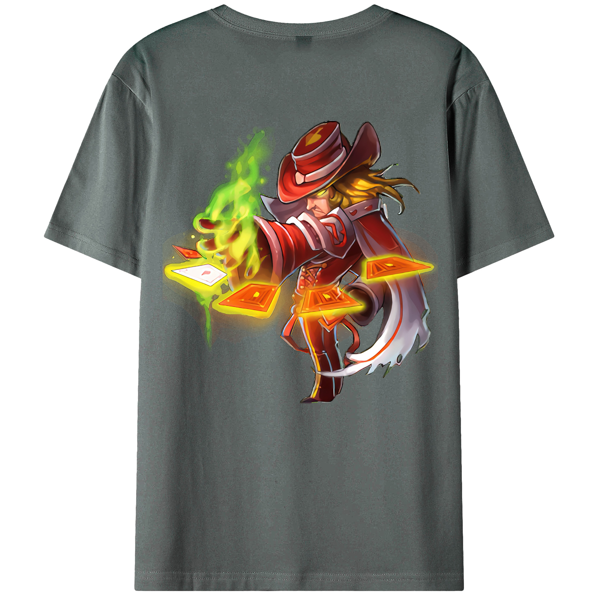 （画像用） リーグ・オブ・レジェンド League of Legends LOL 綿100％ メンズ半袖Tシャツ（バックプリント） 通気性